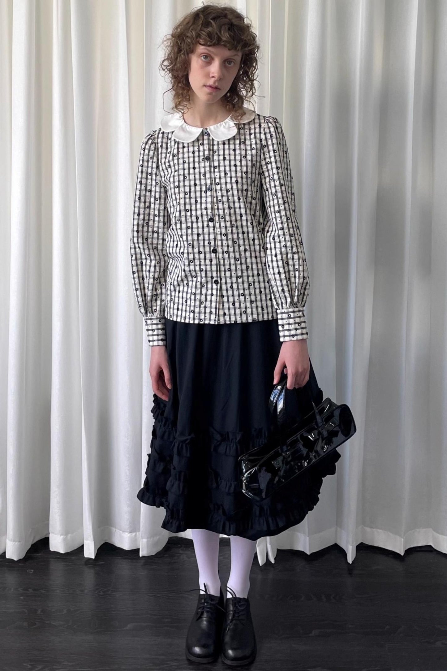 Puff Jacquard Plaid Shirt