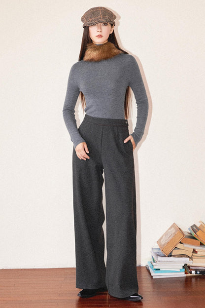 High Waist Straight Pants