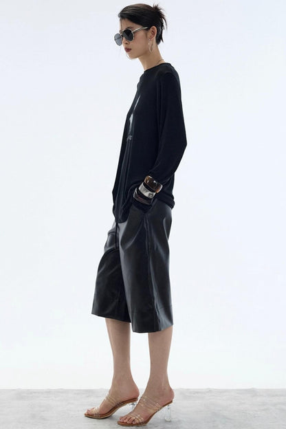 Autumn Leather Shorts