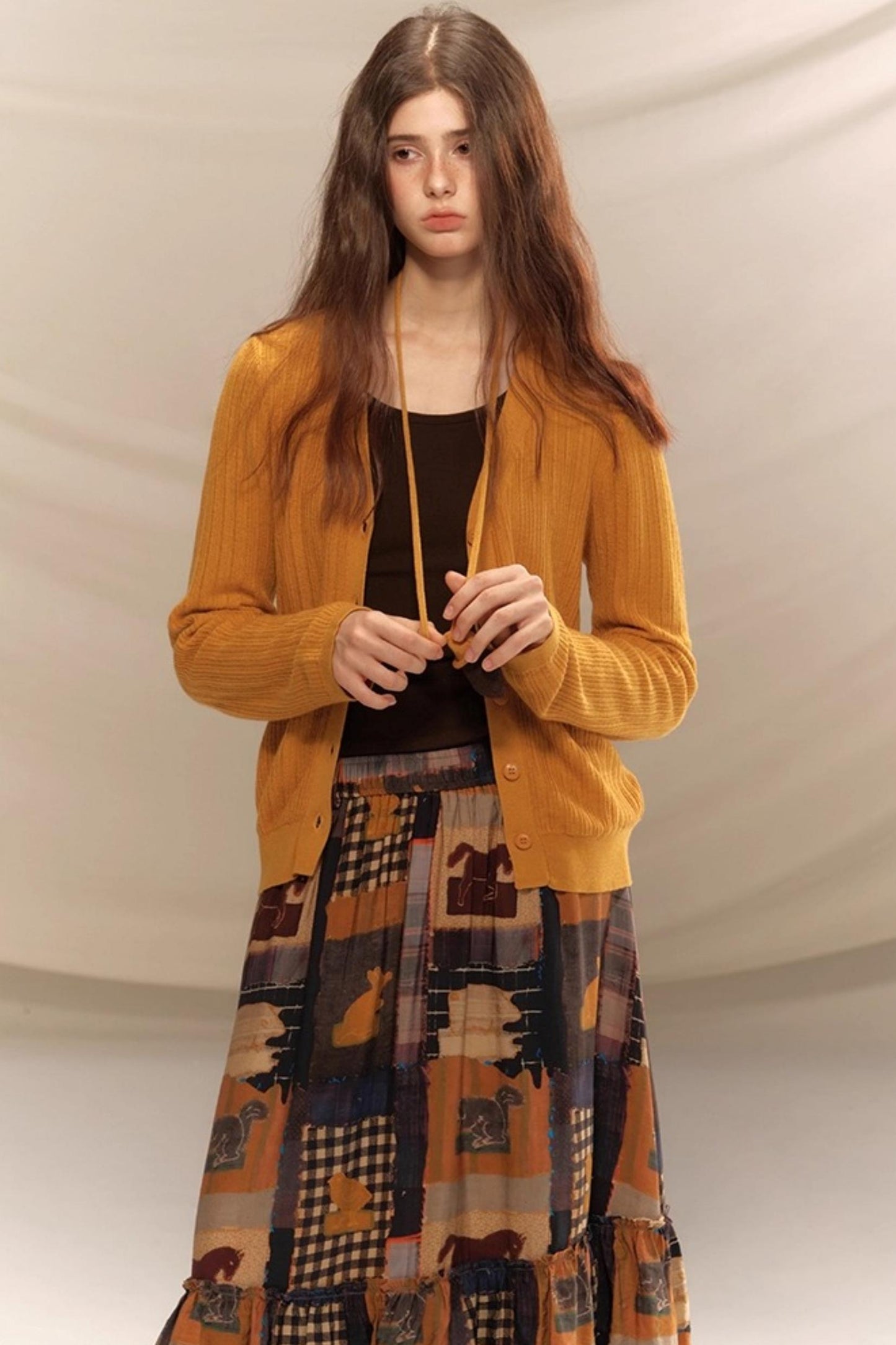 Vintage Pine Cone Sweater Skirt Set-Up