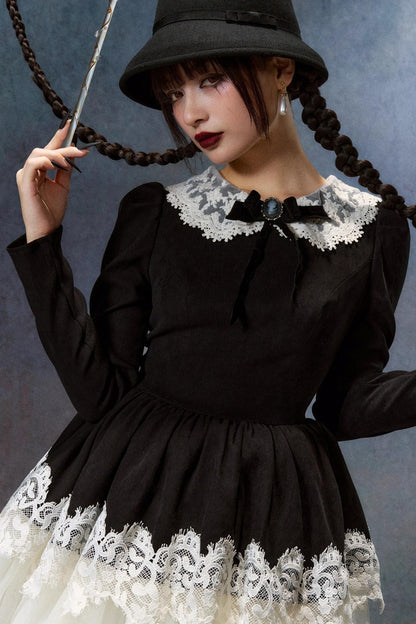 Lace Made Halloween Long Sleeve Dress