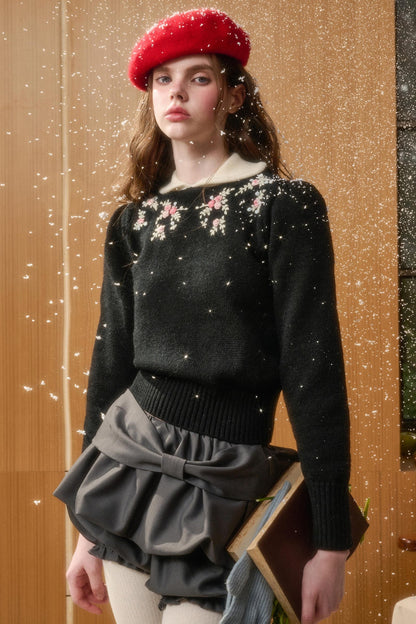 Handmade Wool Doll Collar Top