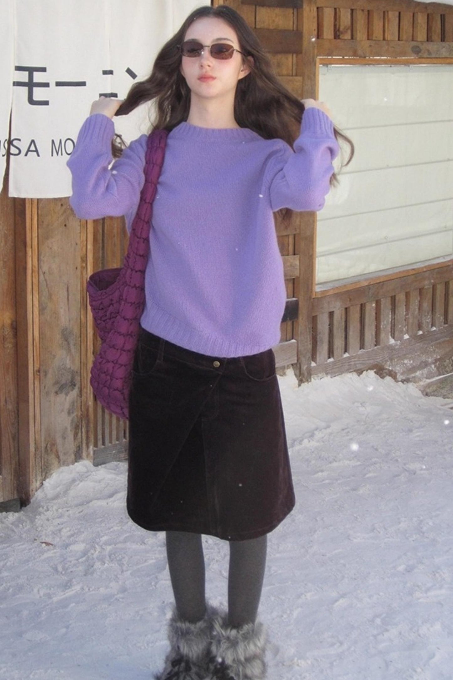 Mint Violet Wool Sweater