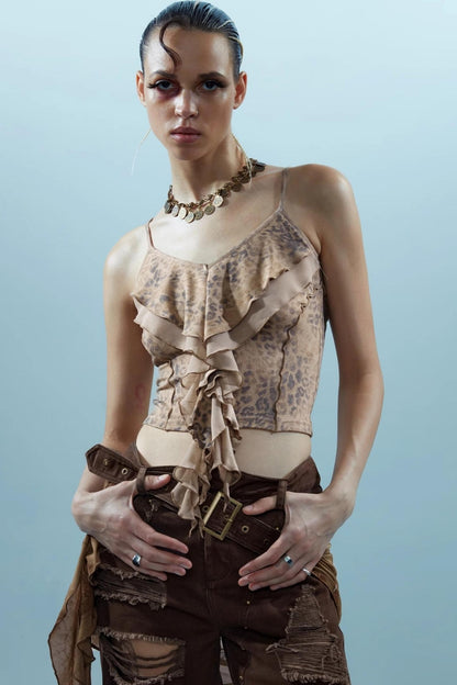 Ruffle Snake Camisole