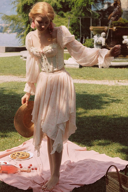 Custom Jacquard Corset Top