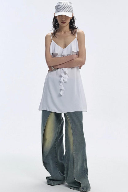 Vintage Blue Wide-Leg Jeans