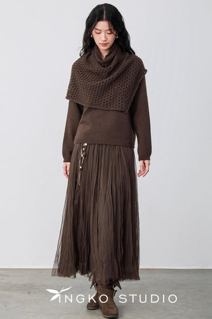 Sauce Brown Shoulder Sweater