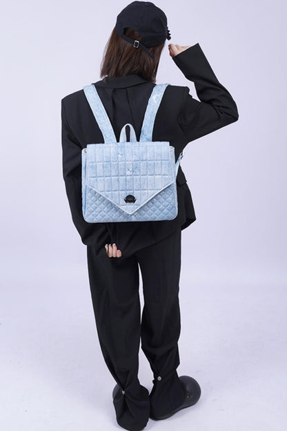 Triangle Flap Rucksack Bag