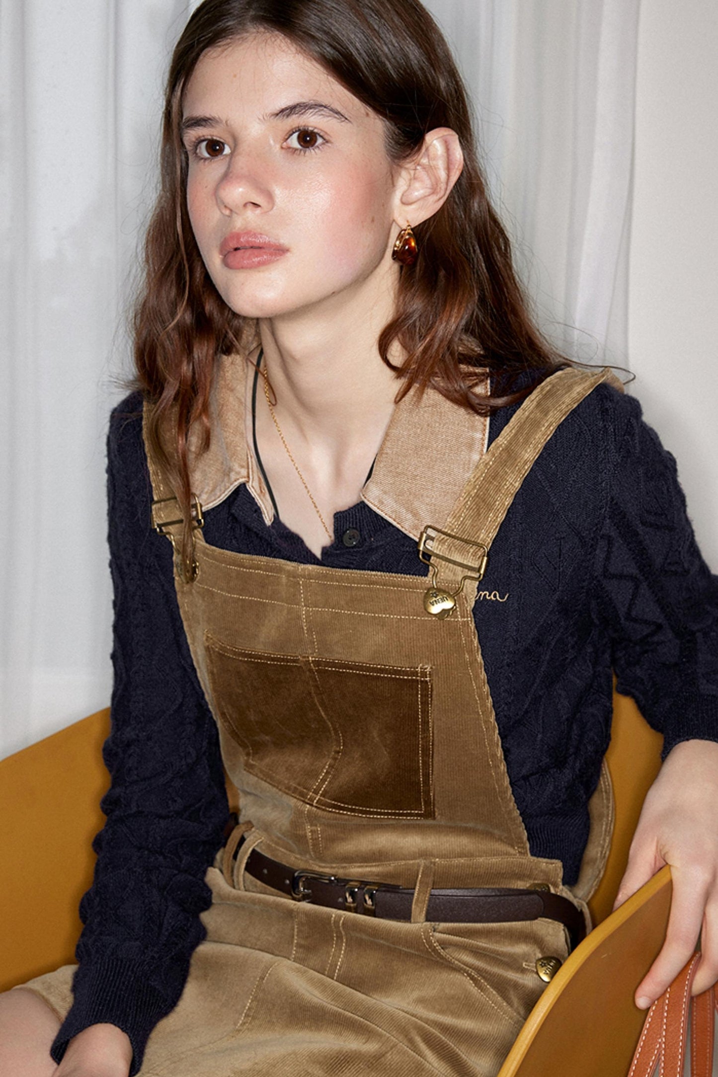 Letter Embroidered Knit Cardigan