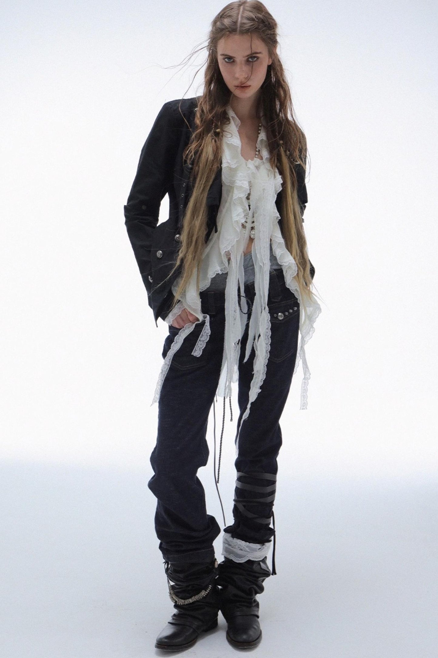 Detachable Sleeve Turtleneck Windproof Jacket