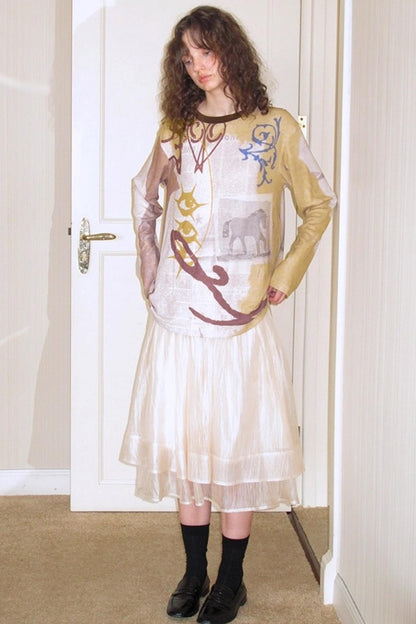 Print Long-Sleeved T-Shirt