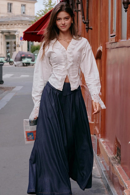 French Foam Lace Shirt Set-Up