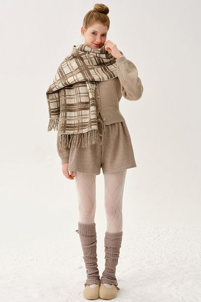 Corduroy Elastic Knit Pants