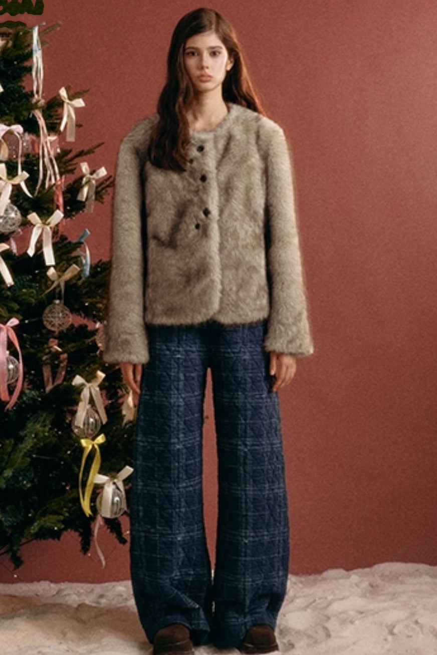 Sweet Girl Hooded Furry Coat