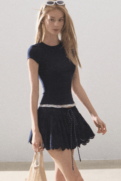 Lime Delight Bohemian Peplum Skirt