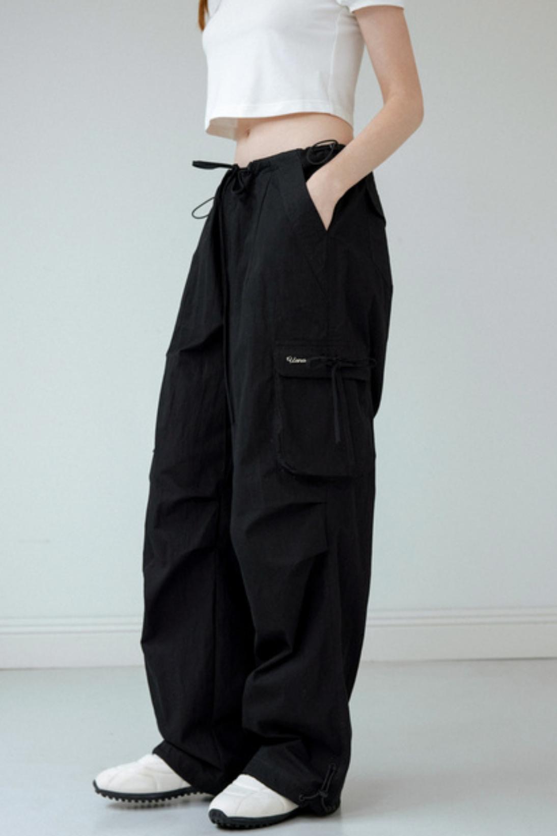 Retro Wide-Leg Work Pants