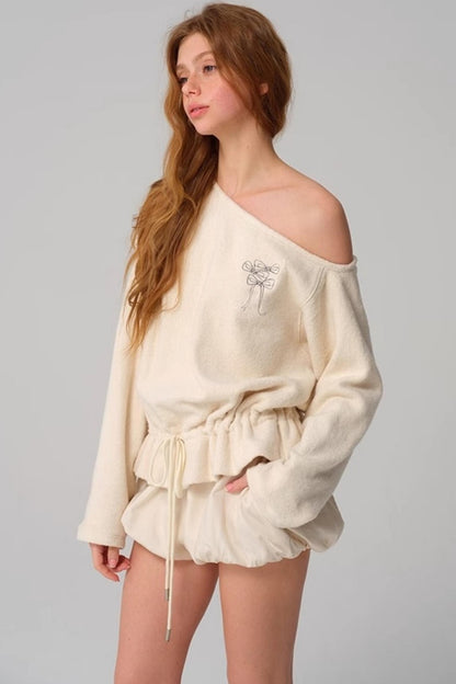 Vintage Two-Tone Tie-Blend Raglan Sweatshirt