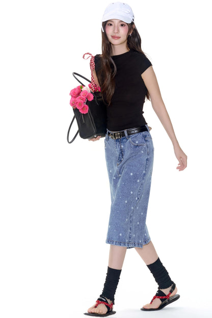 Floral Lace Camisole & Vintage Denim Set-Up