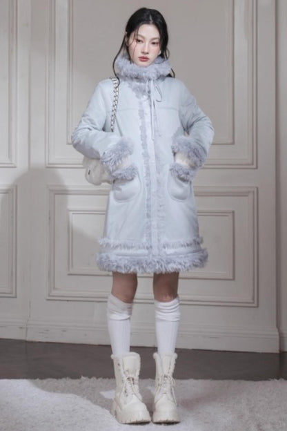 Misty Suede Fur Coat