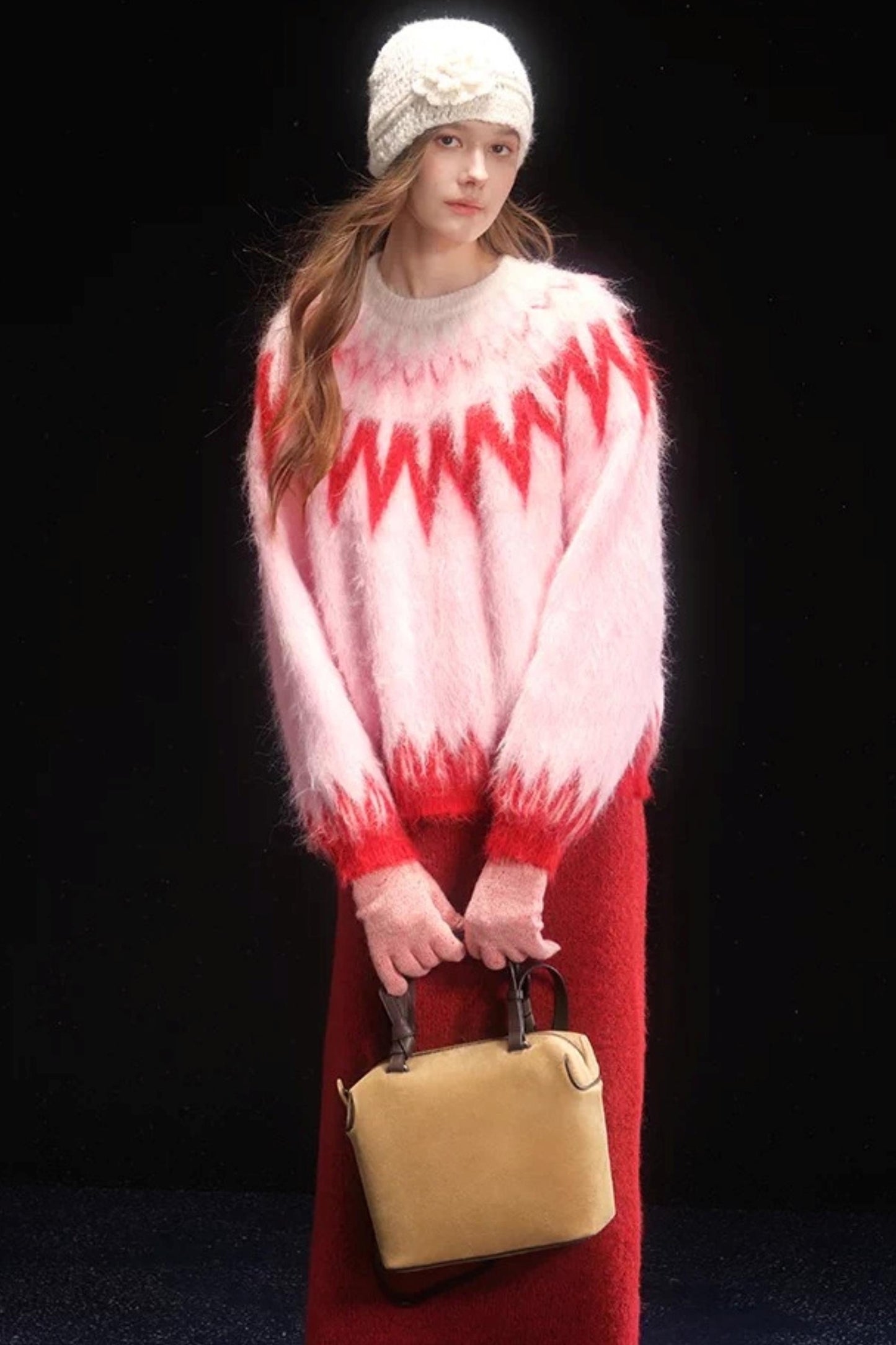 Brushed Alpaca Fair Isle Sweater