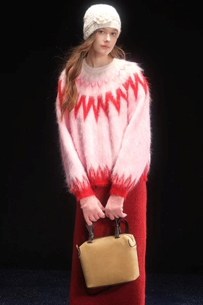 Brushed Alpaca Fair Isle Sweater