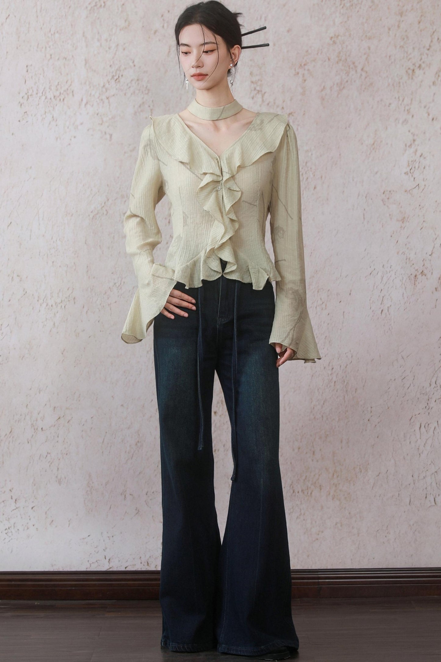 Malt Yellow Ruffle Top