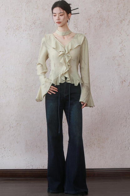 Malt Yellow Ruffle Top