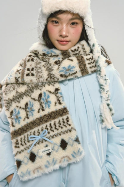 Fair Isle Plush Shawl