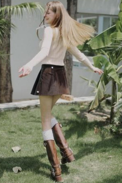 Flower V-Neck Knit Sweater