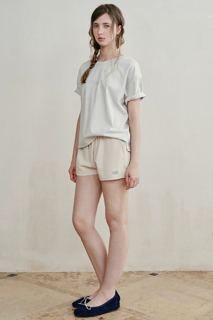Contrasting Dog-Tooth Lace Shorts