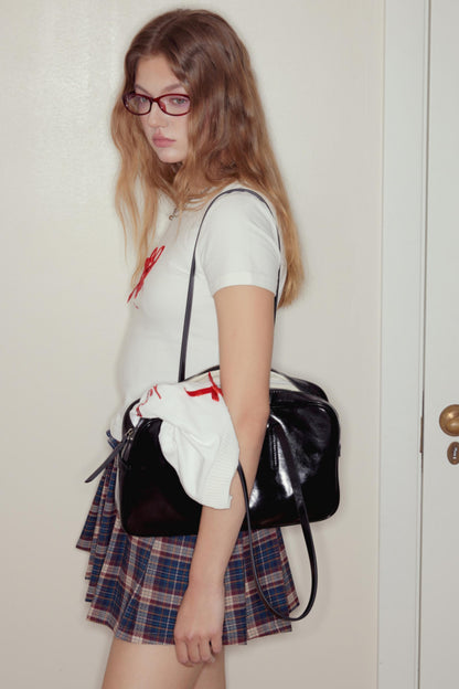 Vintage Plaid Ruffle A-Line Skirt