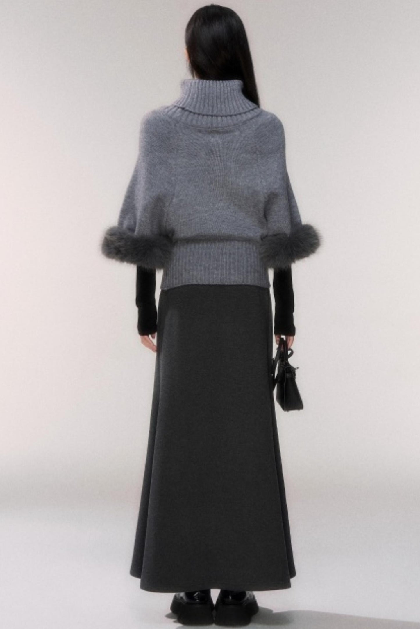 Thick Wool A-Line Skirt