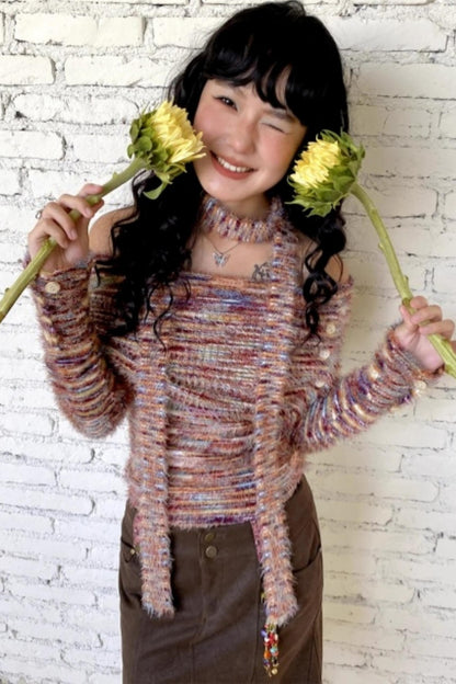 Toffee Candy Off-Shoulder Top