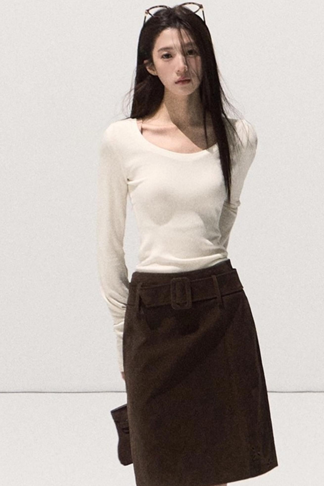 Wool Slim-Fit Lace Top