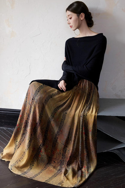 Autumn Black Wool Cloak Cape