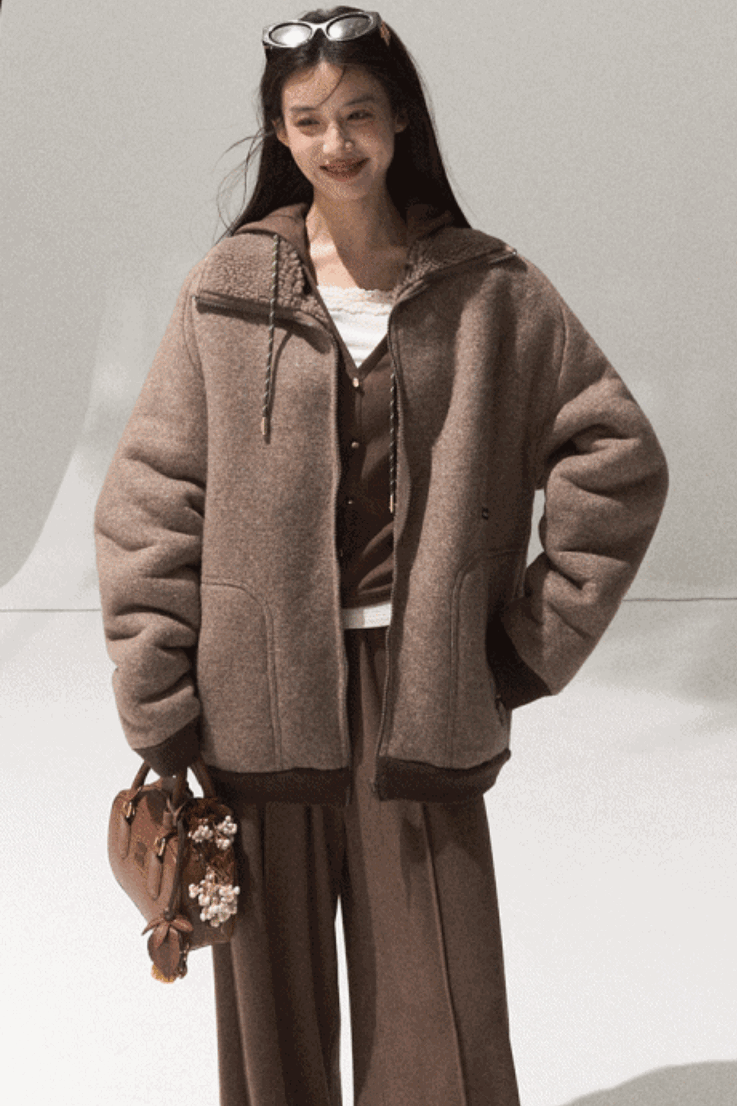 Tears Knit Top & Wide-Leg Pants Set-Up