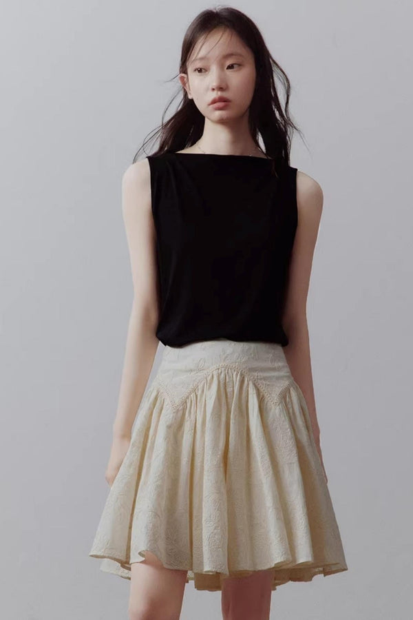 Draped Off-Shoulder Slimming Top