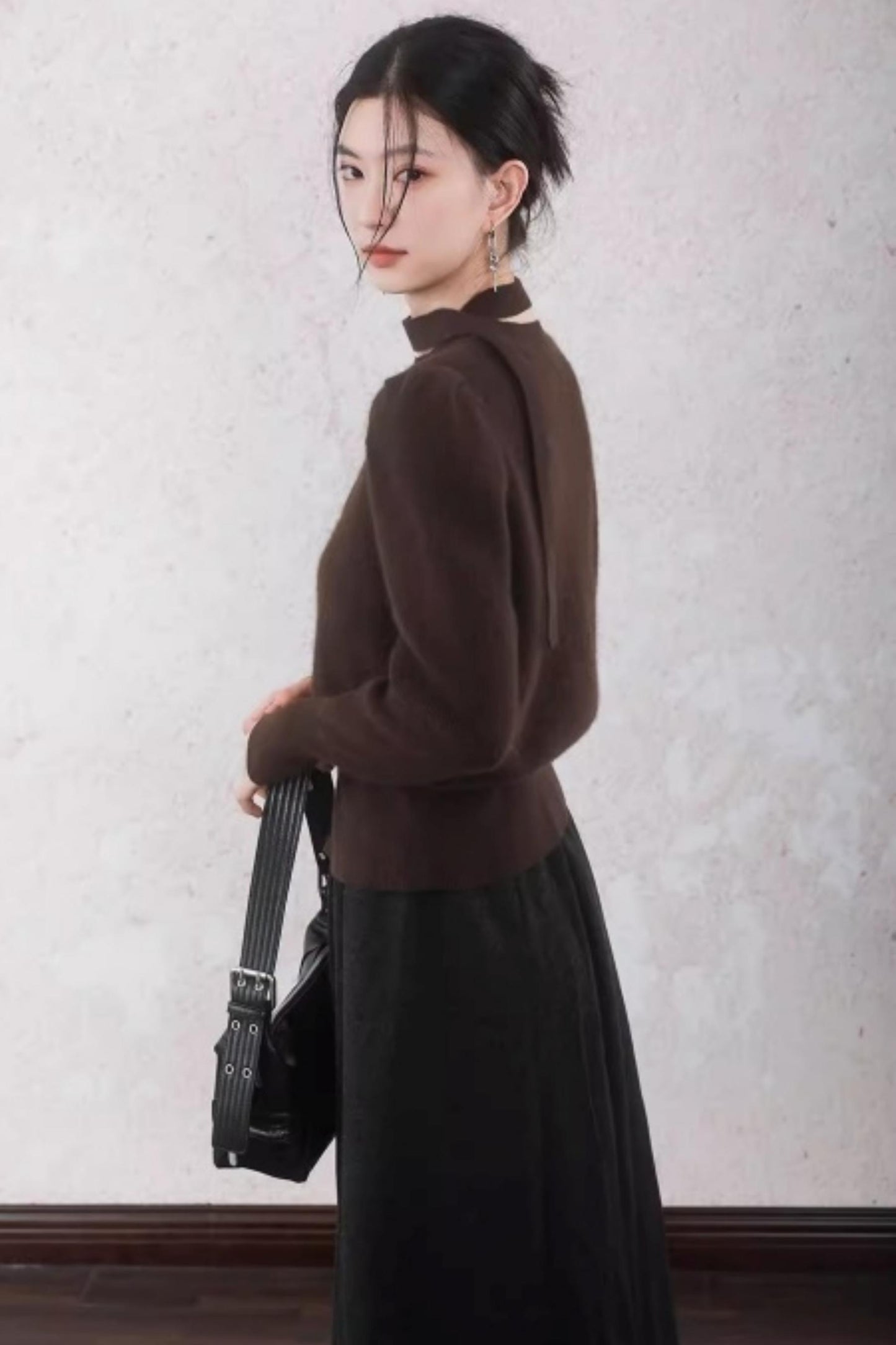 Asymmetrical Ribbon Sweater