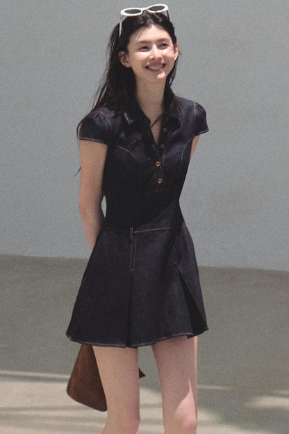 Summer V-Neck Polo Dress