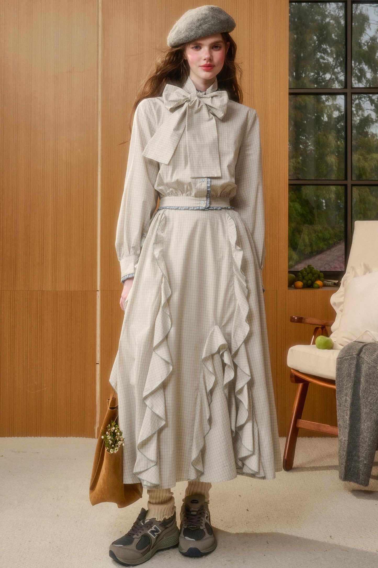 Gentle Wind Cotton Top & Skirt Set-Up