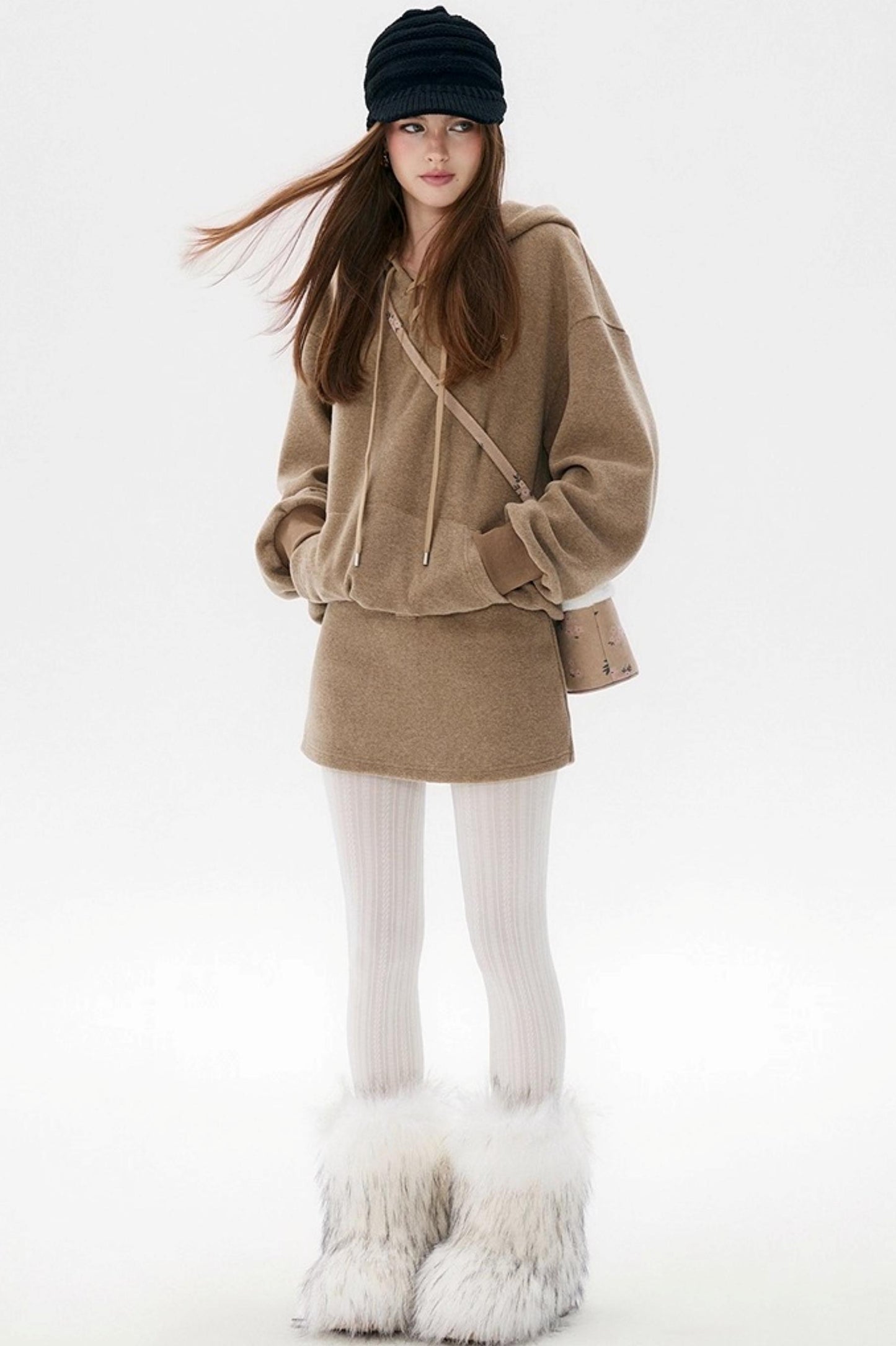 Smoky Winter Hoodie Skirt Set-Up