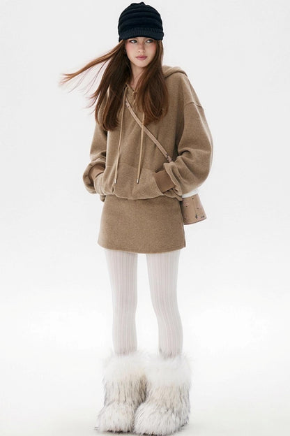 Smoky Winter Hoodie Skirt Set-Up