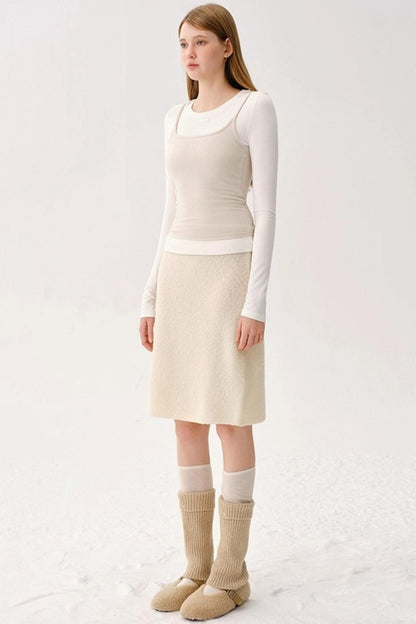 Retro Wool Knitted Cardigan Set-Up