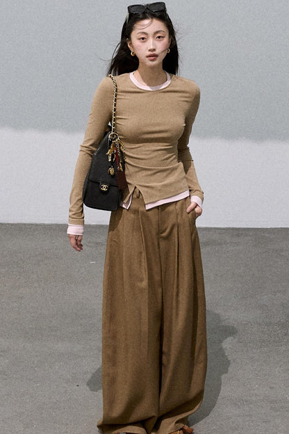 Embroidered Lace Casual Scimitar Wide-Leg Pants