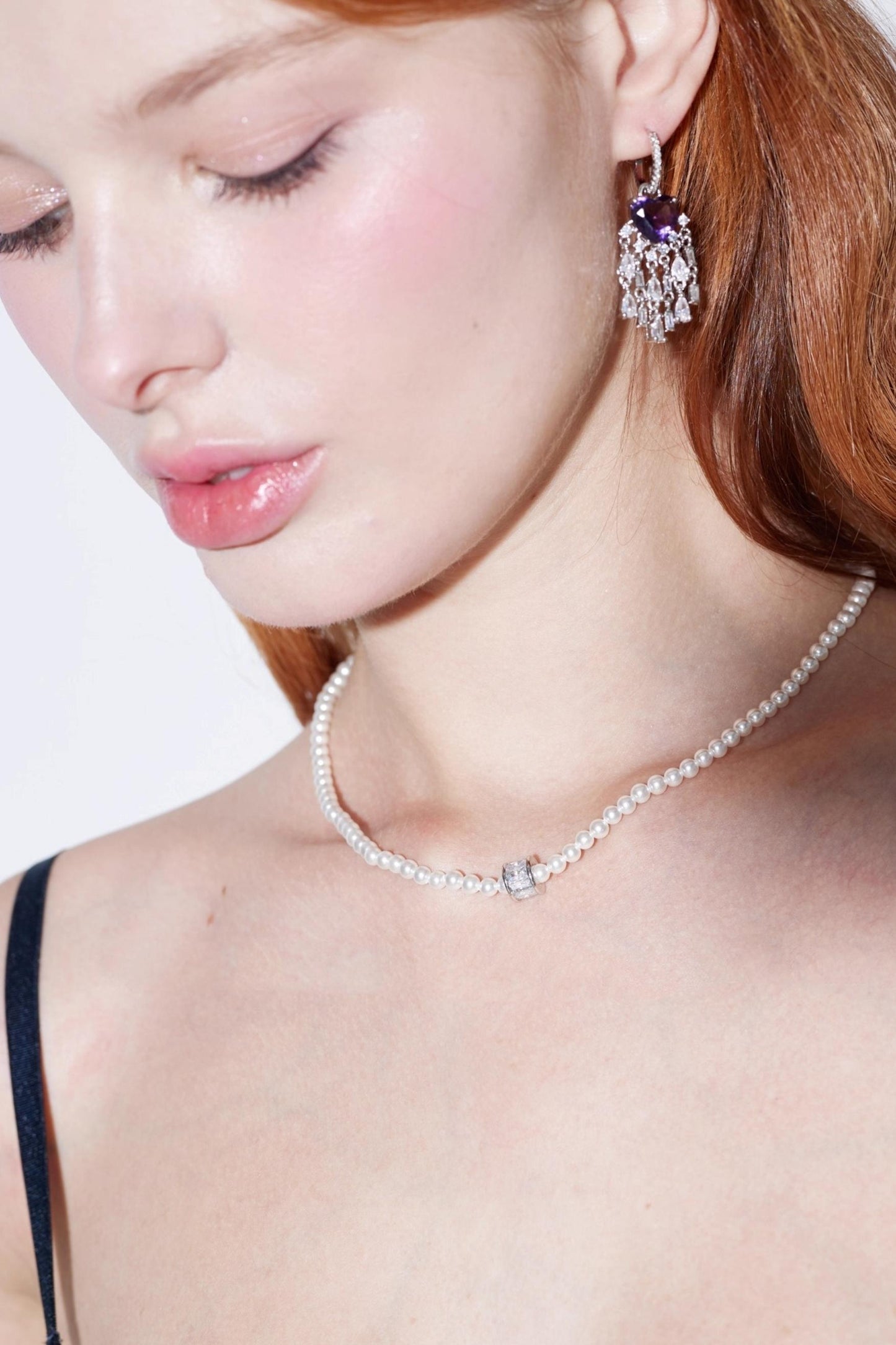 Ocean Purple Zircon Earrings