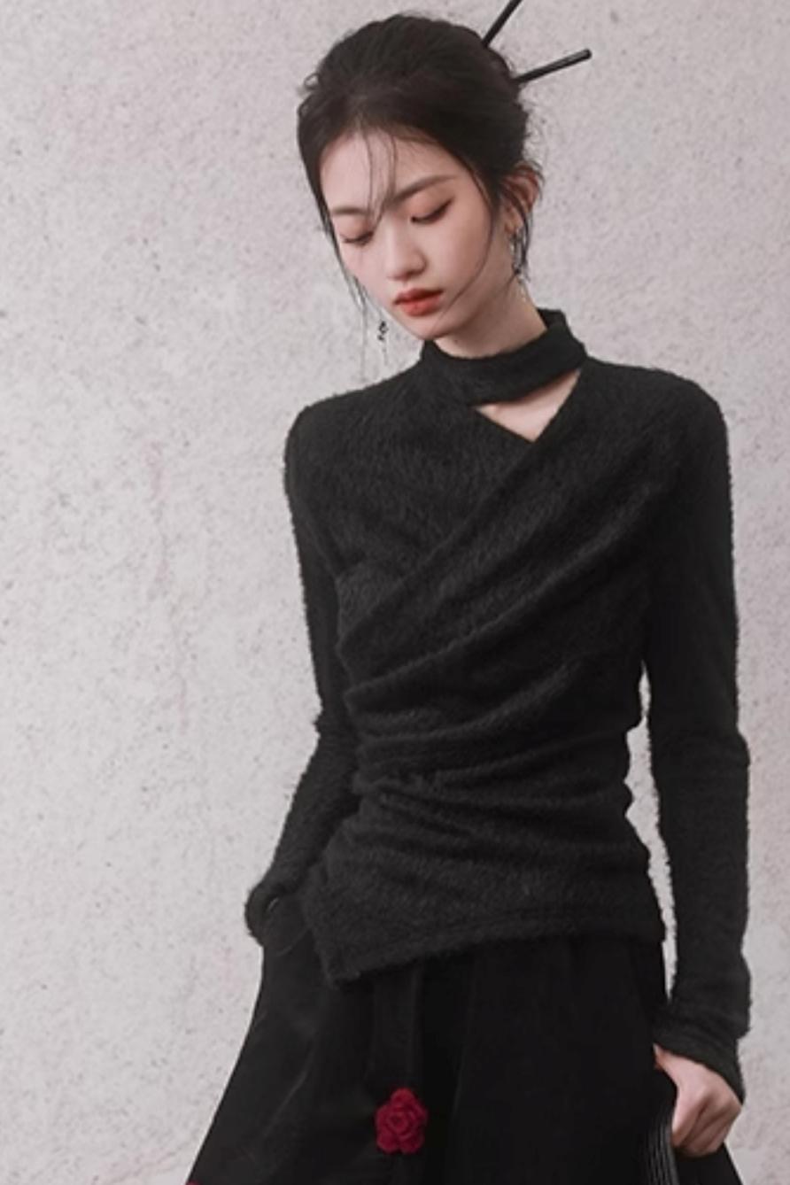 Maillard Halterneck Knit Sweater