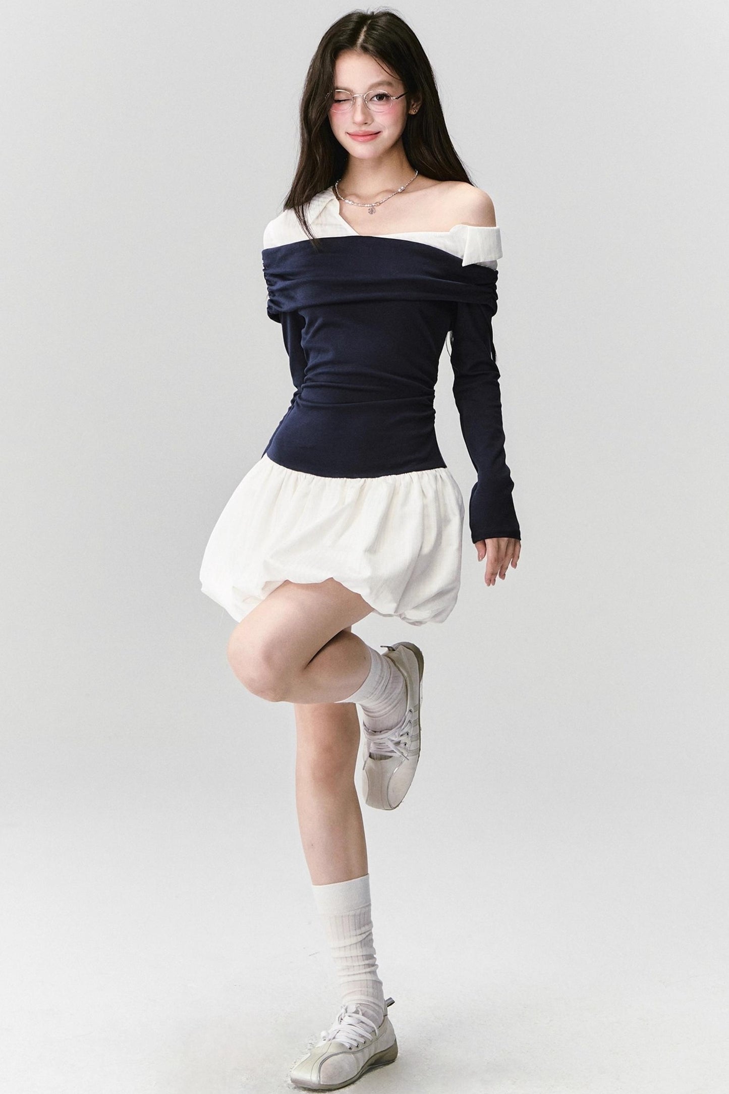 Fragile Flower Bud Puffy Dress