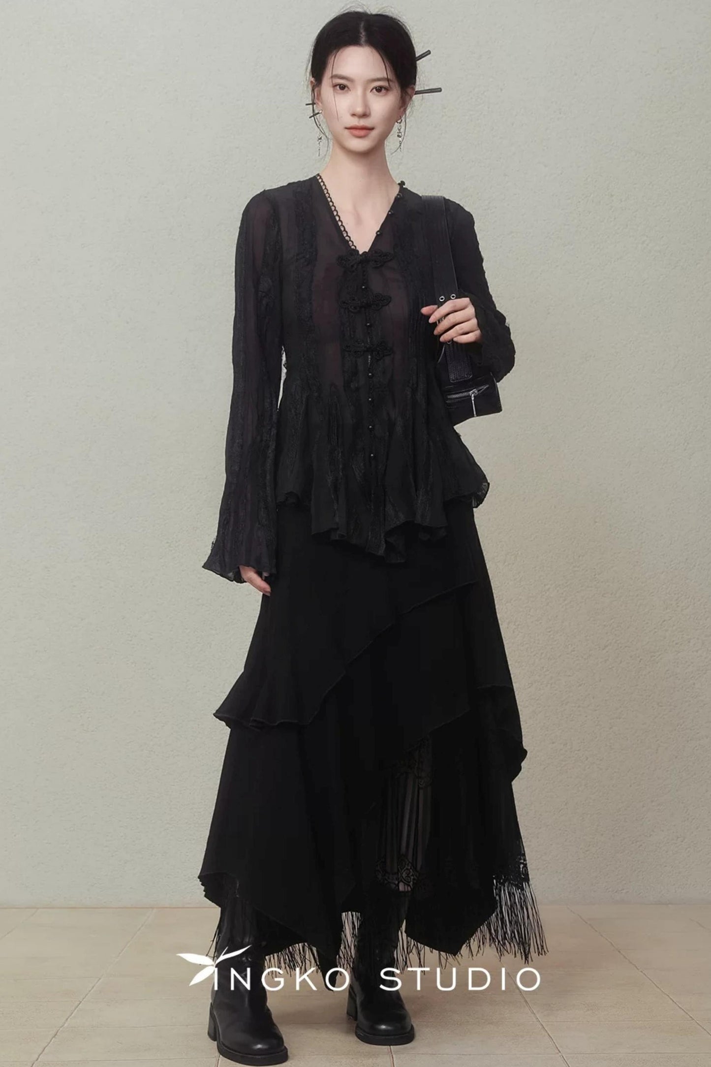 Layered Asymmetrical Lace Skirt
