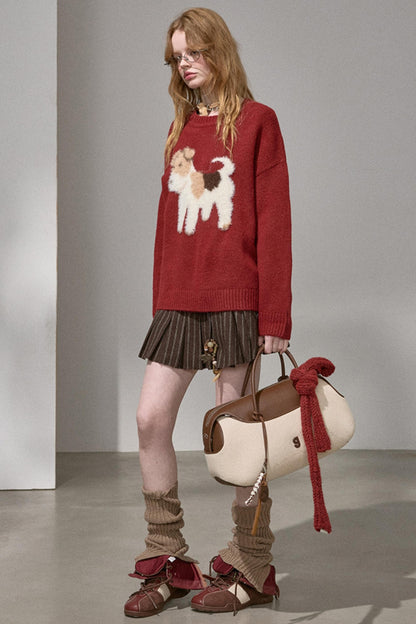 Plush Puppy Jacquard Puppy Top