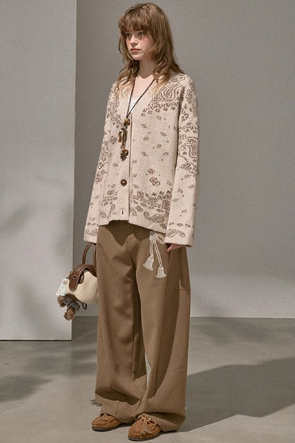 Premium V-Neck Knit Cardigan